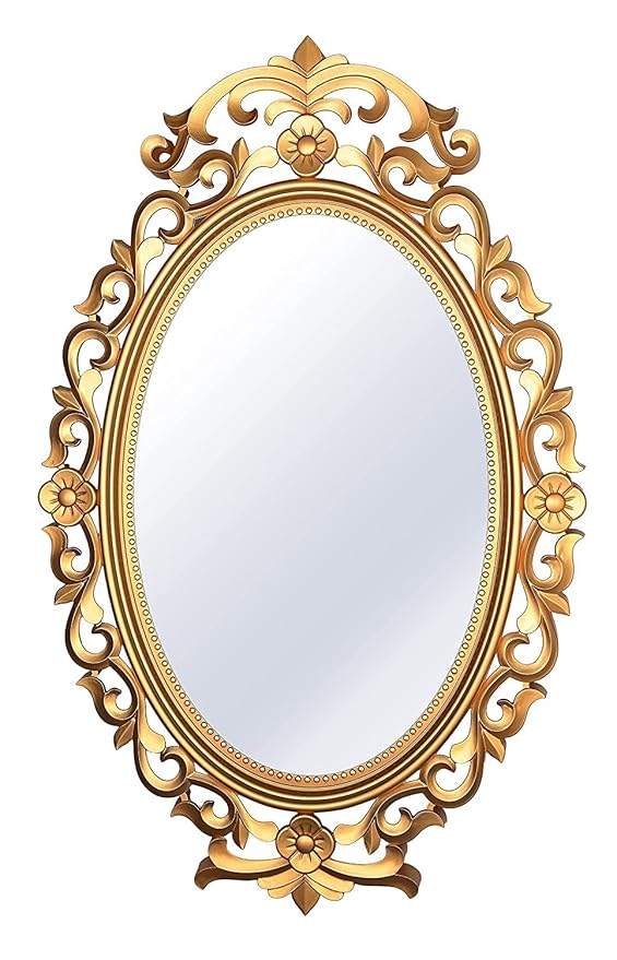 Buy Plastic Artline Antique Oval Style Wall Mirror Mirror Frame For