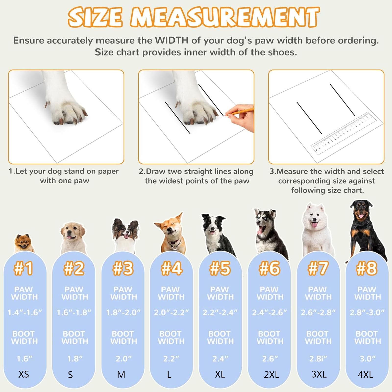 4Er-Set Hundeschuhe Für Große, Kleine Und Mittelgroße Hunde, wasserdichte, rutschfeste Hundeschuhe Und Pfotenschutz Mit Reflektierenden Riemen Für Heißen Asphalt,Weiß,3XL