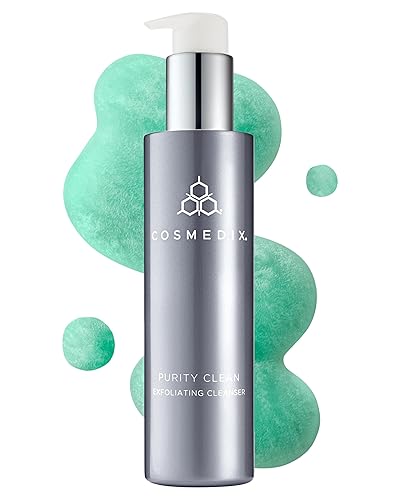 COSMEDIX Purity Clean Limpiador facial exfoliante – Limpiador facial suave, restaura e hidrata para una piel clara y uniforme, fabricado con aceites
