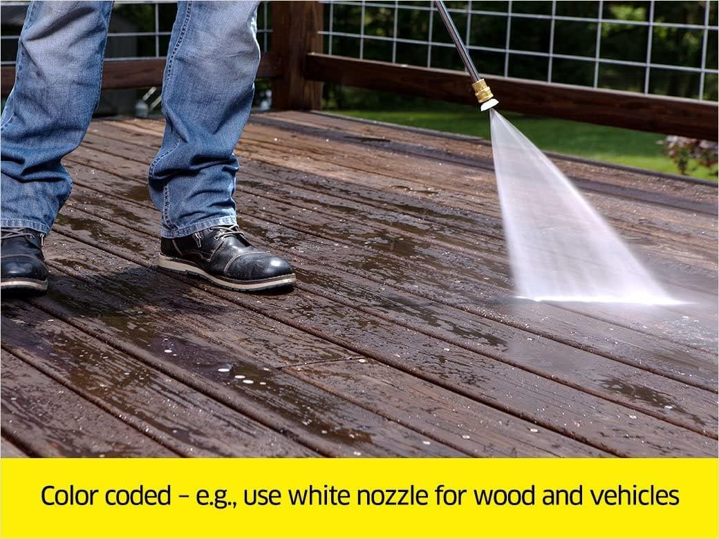 Karcher Universal 5-Piece Gas Power Pressure Washer Nozzle Kit - 4000 PSI - Quick-Connect : Patio, Lawn & Garden
