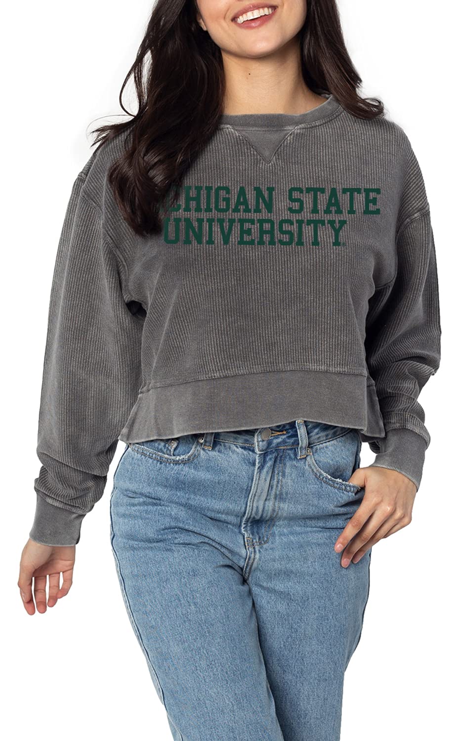 chicka-d NCAA womens Corded Boxy Pullover