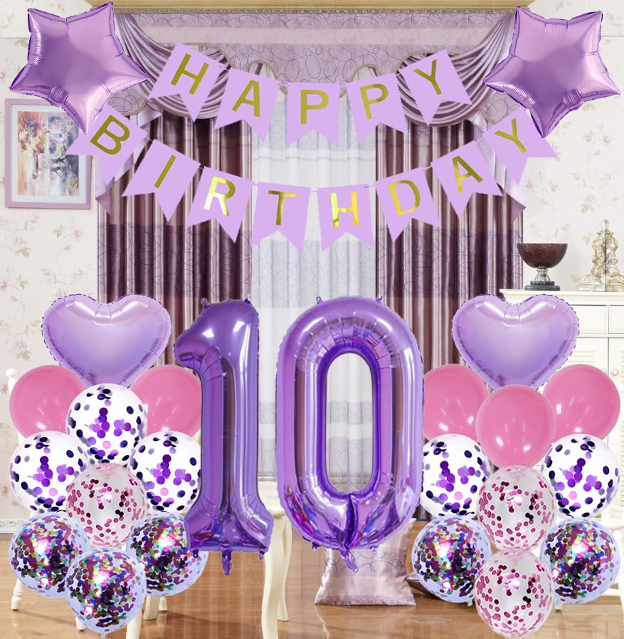 Palloncini Viola 108 Pezzi Palloncini in Lattice Bianco Porpora Kit