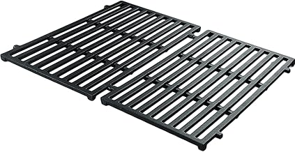 WELL GRILL 44,5CM 7637 Gusseisen Grillrost für Weber Spirit 200 Serie, Spirit E-210, E-220, S-210, S-220 Gasgrills, Grillrost Ersatz Zubehör für Weber Spirit I & II 200 (mit vorderen Bedienknöpfen)