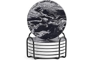LIFVER Black Marble Coasters: Protect Your Tabletops with Style