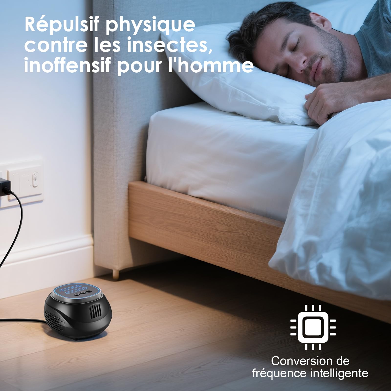 Ultrason Souris et Rats- Contre Les Insectes avec 4 Modes - Repulsif Souris à 360 Degrés - Prévient et Repousse Les écureuilsrats Souris FouineDomestiques Loirs Belettes et Autres Rongeurs(Noir)
