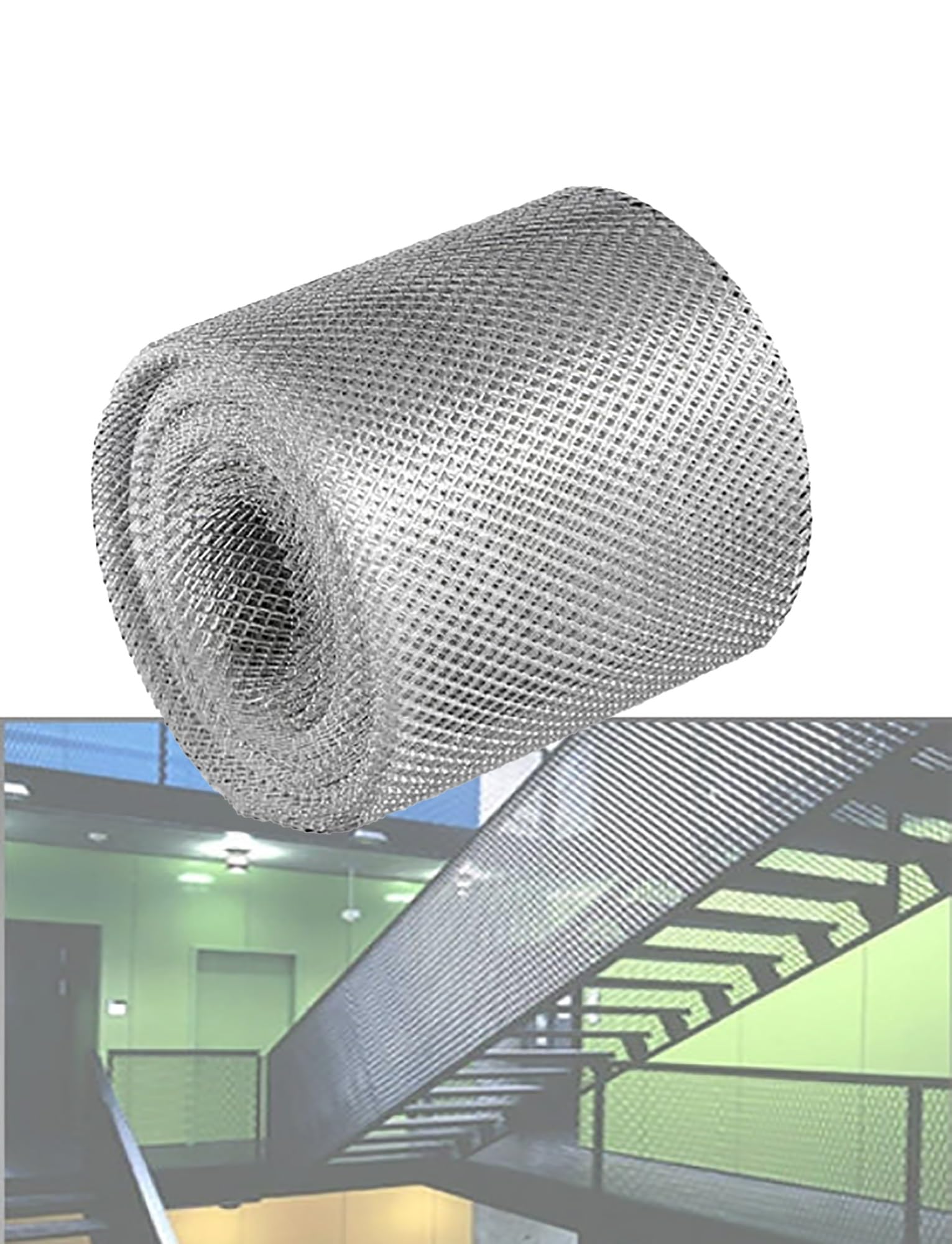 Panel de malla expandida de aluminio para enrejado decorativo de jardín en pared y balcón