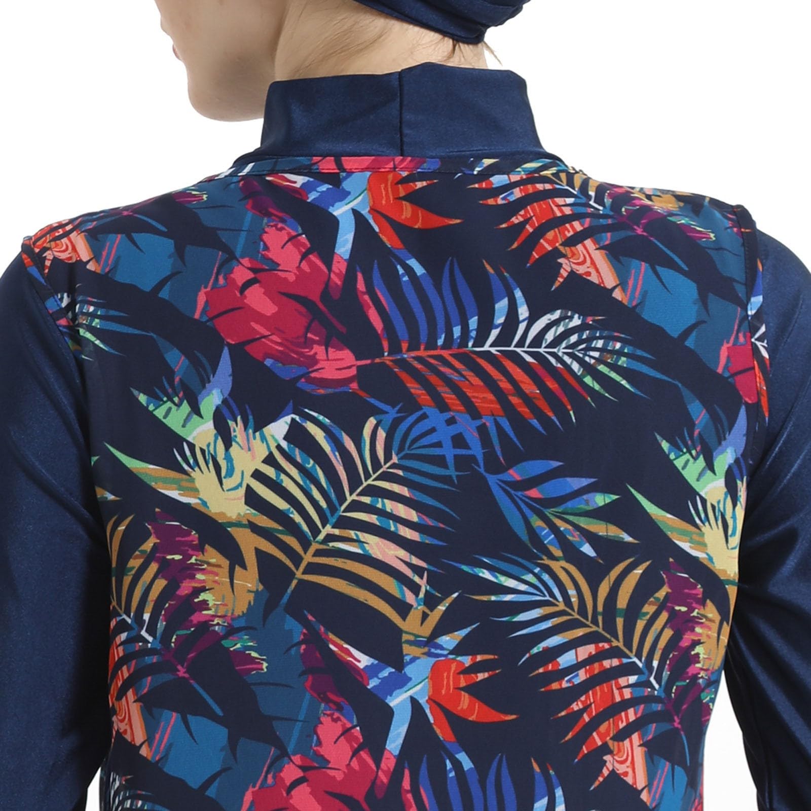 Burkini Damen: Muslimische Badeanzug Uv Rashguard Slim Fit Push Up Badeanzüge Swim Suit Shape Bauchweg Schwimmanzug Swimsuits for Women Große Größe Bademode Swimwear