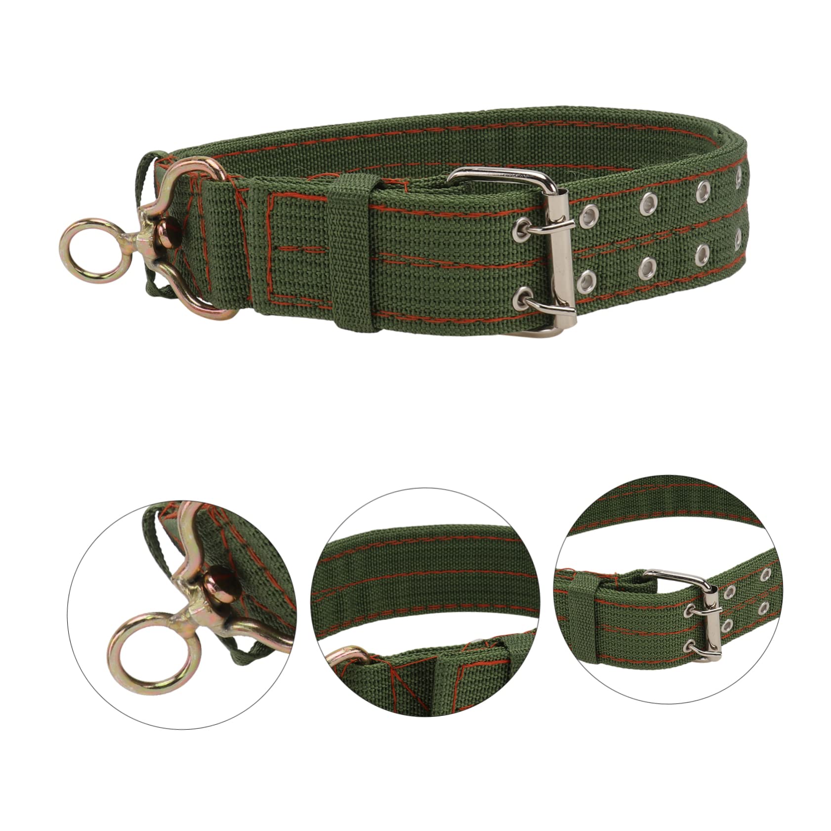 Collier pour Moutons en Toile Vert, Boucle Anti- Confortable, Réglable pour Animaux D'élevage, Traction et L'attache du Bétail