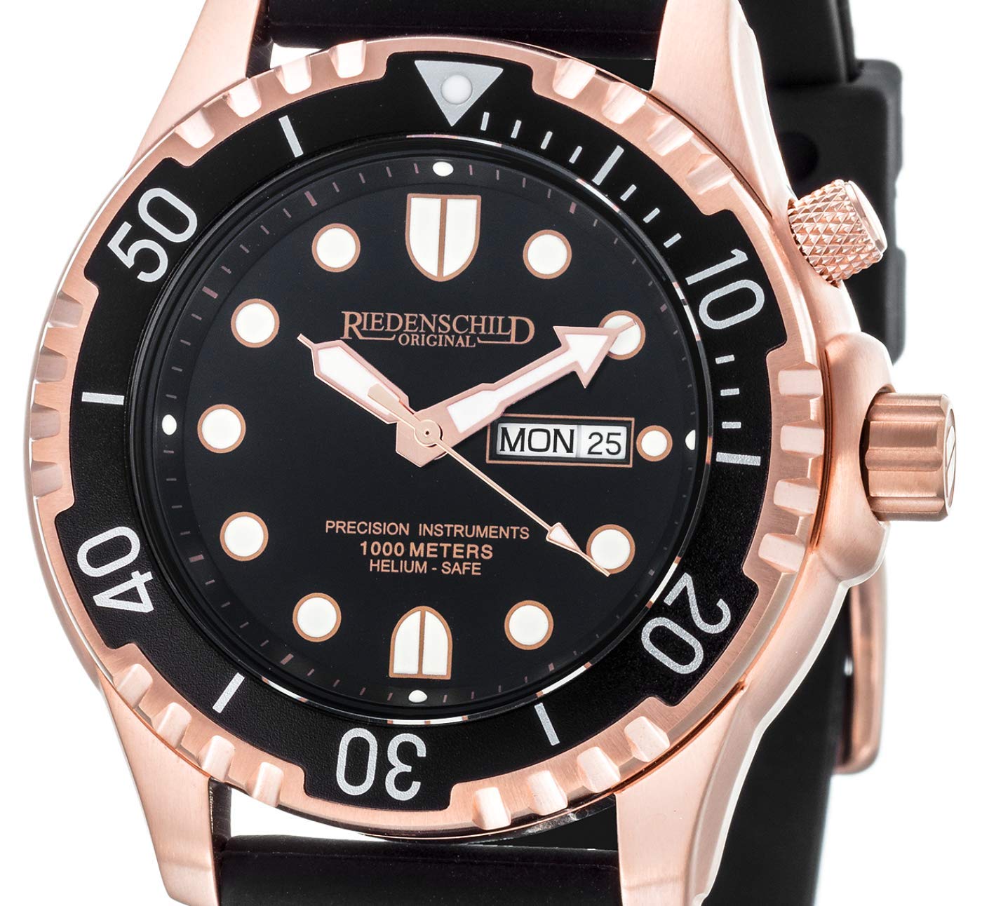Kampfschwimmer Taucher Herrenuhr 1000M, 100ATM, mit Helium Ventil, Leuchtindex, Tages- und Datumsanzeige, Drehlünette, Citizen 2S60 Uhrwerk