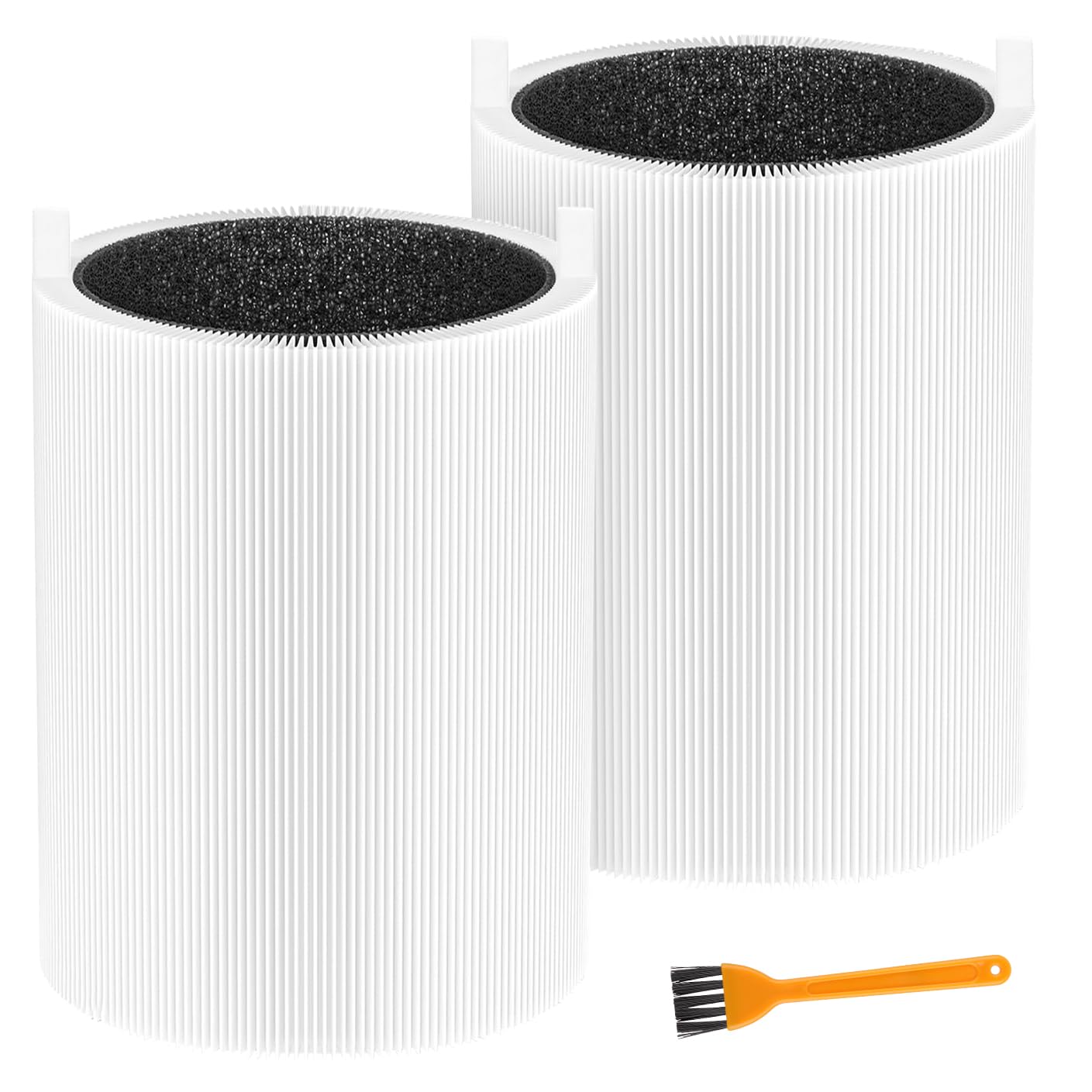Replacement Filter for Blueair Blue Pure 411 / Blueair Blue 3210 Air Purifier: True HEPA and Activated Carbon Air Filter, 2 Pack