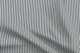 Spoonflower Fabric - Stripe Navy French Farmhouse Cottage Printed on Cotton Poplin Fabric Fat Quarter - Sewing Shirting Quilting Dresses Apparel Crafts