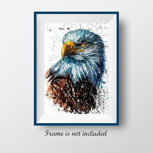 Miniatura 2 de 7Dots Art. Wild Animals. Impresión artística de acuarela, póster de 8 x 12 pulgadas (A4) en papel de acuarela grueso de arte fino para sala de