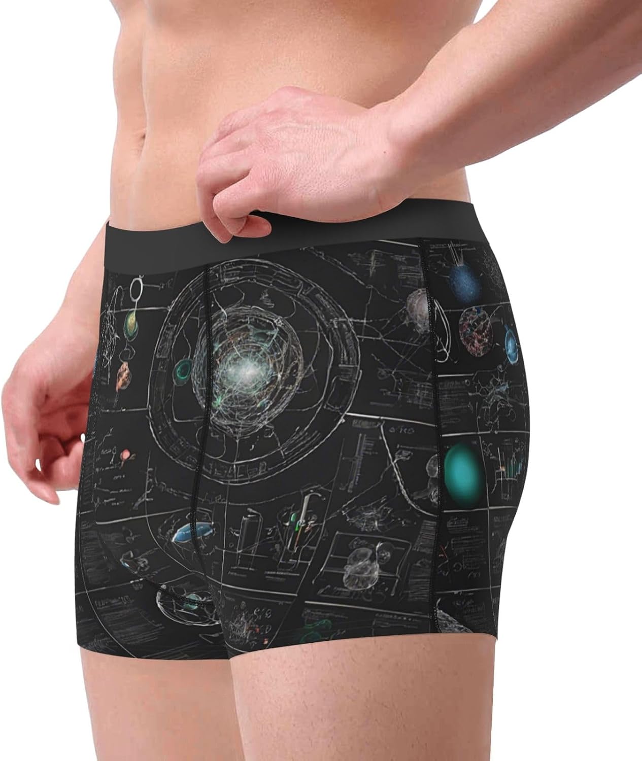 (Abstract Science Chemistry Illustration 3d - Men'S Boxer Briefs, Comfort Fit For All-Day Wear Black