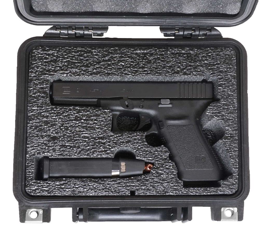 Case Club Case to fit Glock 21 & 3 Magazines. Pre-Cut, Heavy Duty, Waterproof Case (Accommodates Optics & Under Barrel attachments)