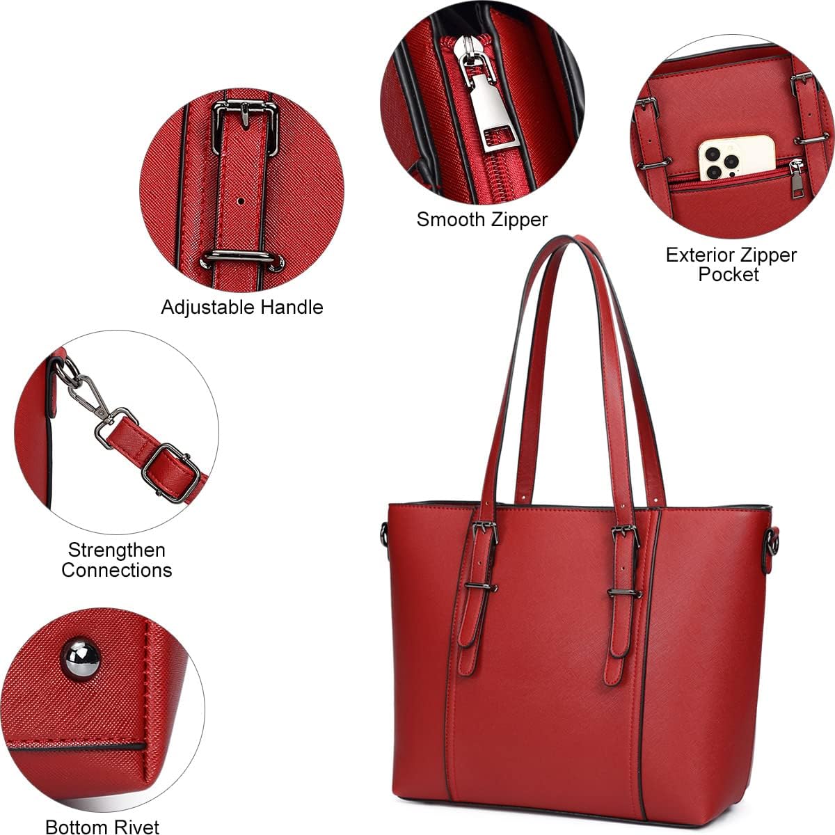 Women Purses and Handbags Tote Shoulder Bag Top Handle Satchel Bags for Ladies - Image 7