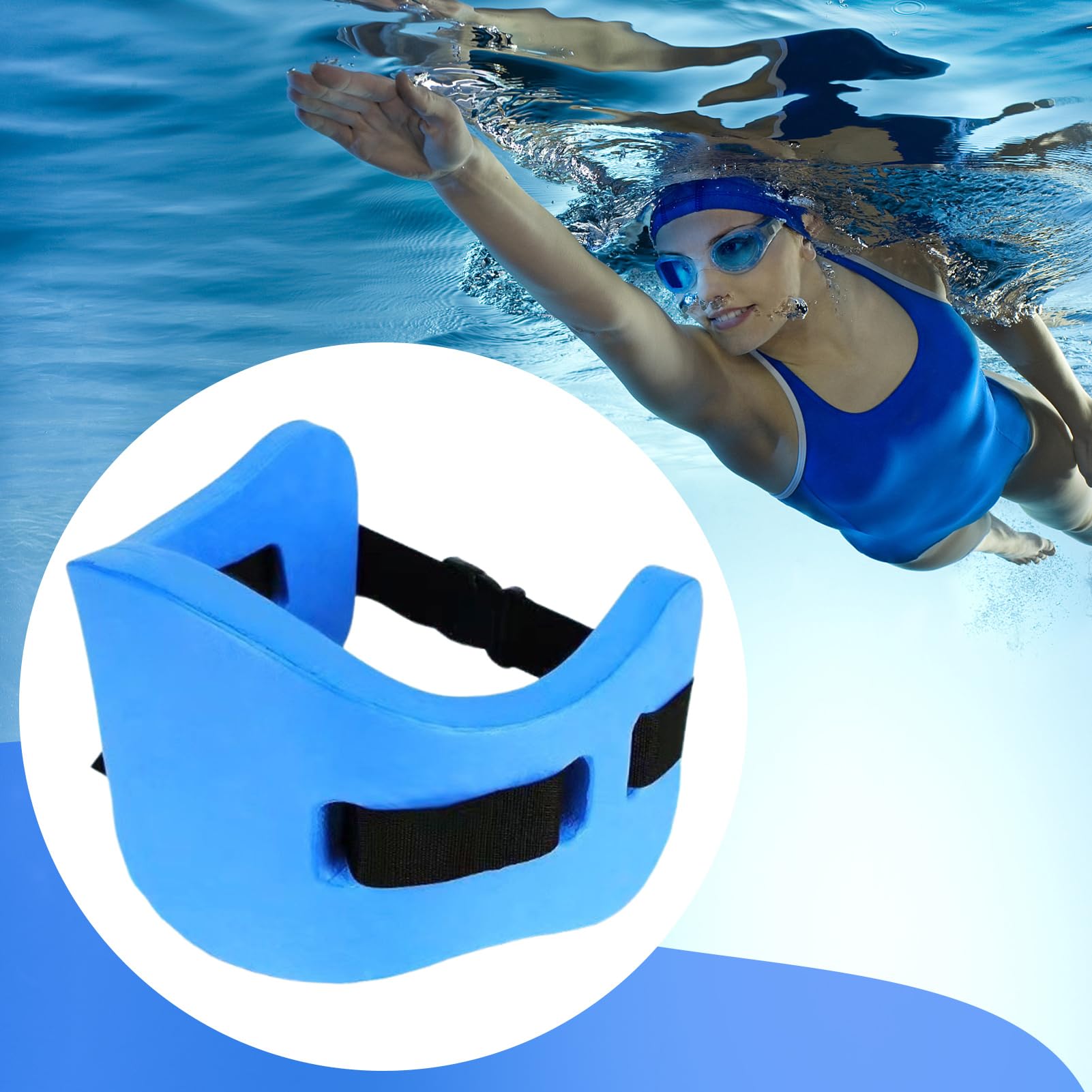 Ceinture de natation | Ceinture d'aérobic aquatique – Tailles jeunes adultes en mousse EVA légère pour exercices aquatiques d'aérobic aquatique de sécurité de natation