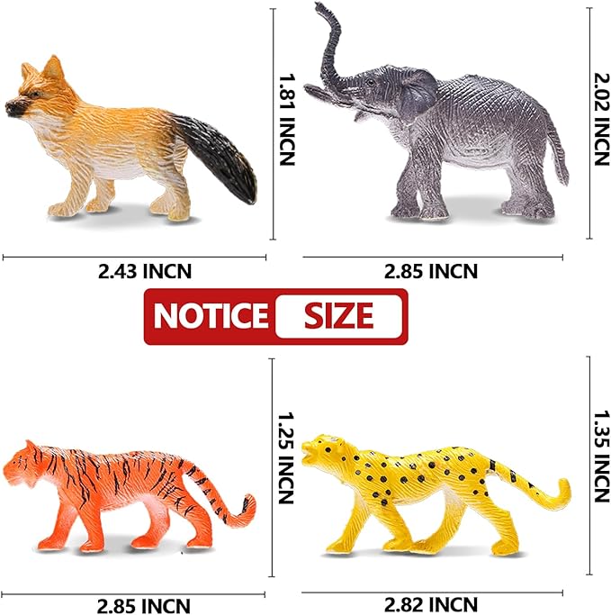 Set de 54 Piezas de Animales de la Selva, Figuras de Juguete ValeforToy miniatura 3