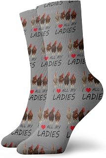 874 Trainer Socks, I Heart Love All My Ladies Sports Socks Breathable Work Socks Comfortable Athletic Socks For Hiking Yoga Camping 40cm