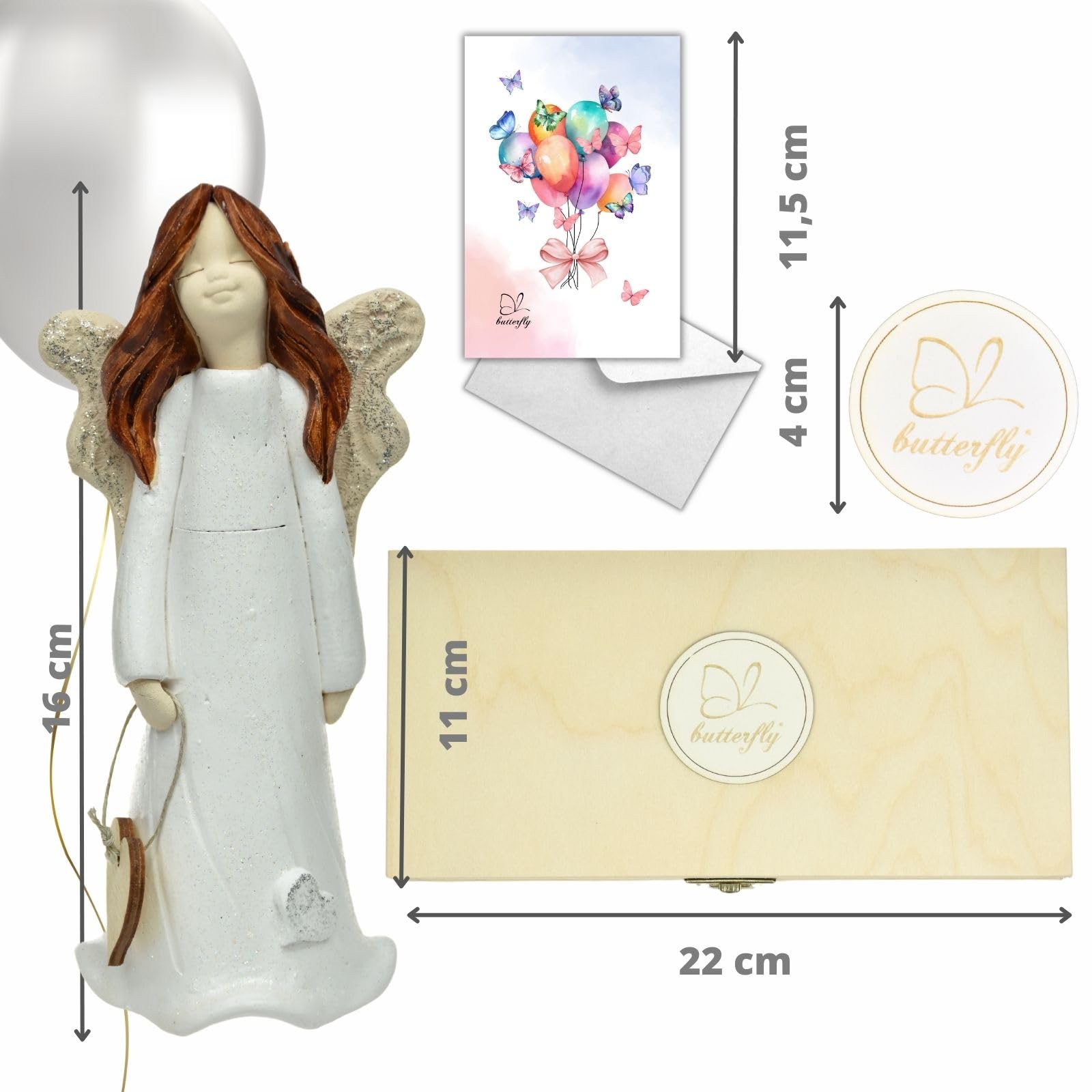 Handgefertigte Engel Figur Mit Naturholzbox Geschenkidee Für Anlässe