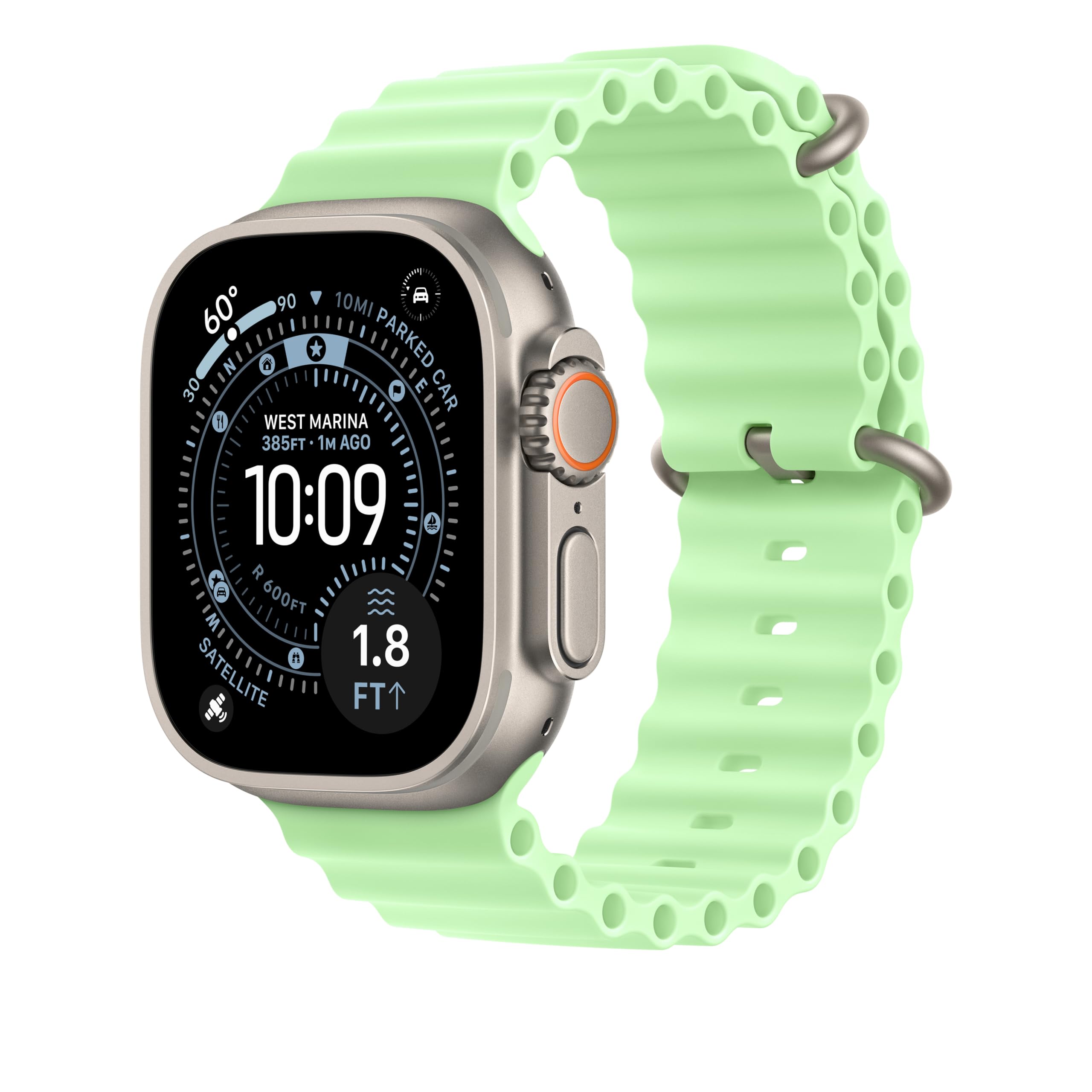 Apple Watch Band - Ocean Band - 49 mm - Verde neon - One Size