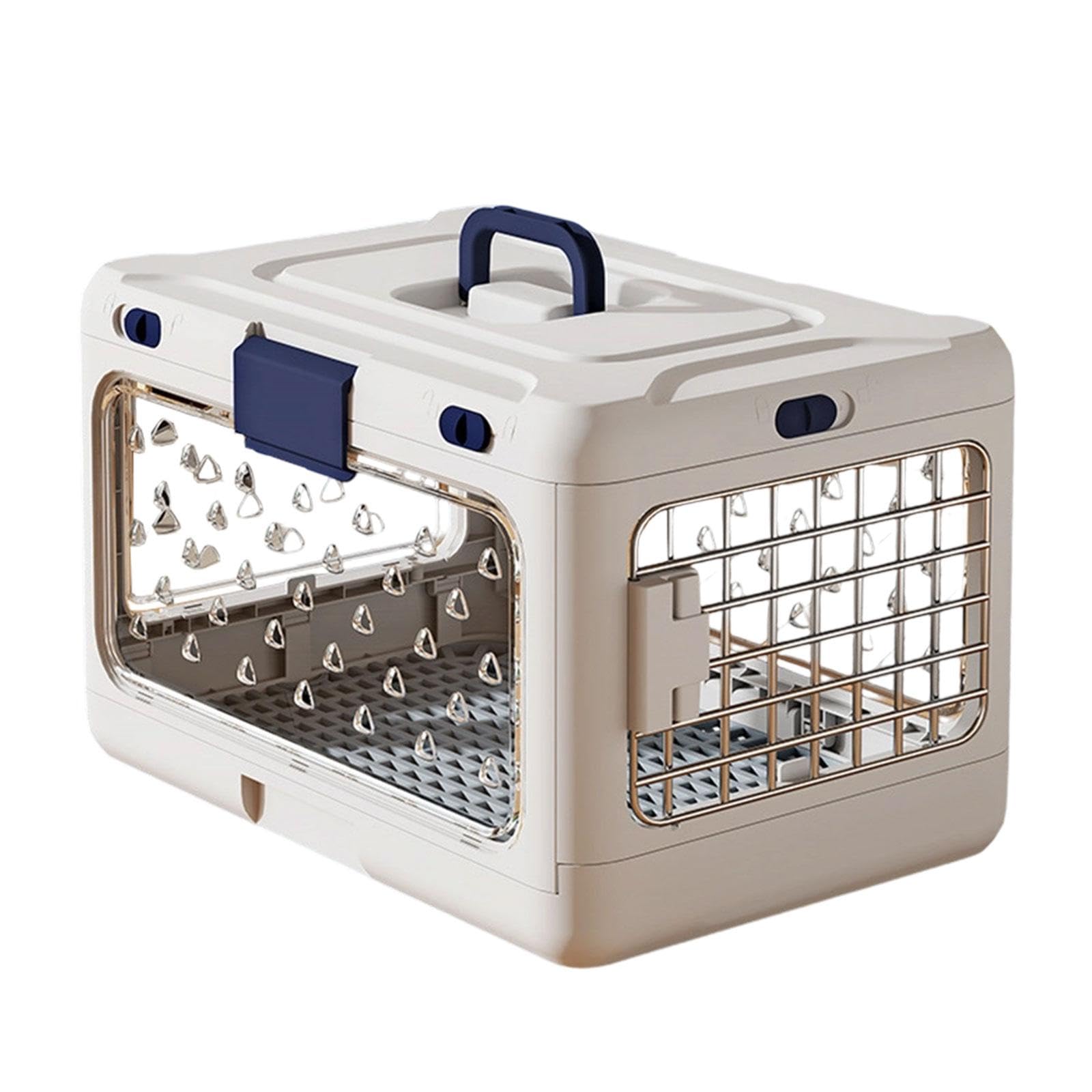 Sharplace Trasportino Pieghevole per Cuccioli, Cuccia Portatile per Cani, Trasportino Pieghevole E Resistente per Gatti, Trasportino per Animali Domestici, per, Bianco
