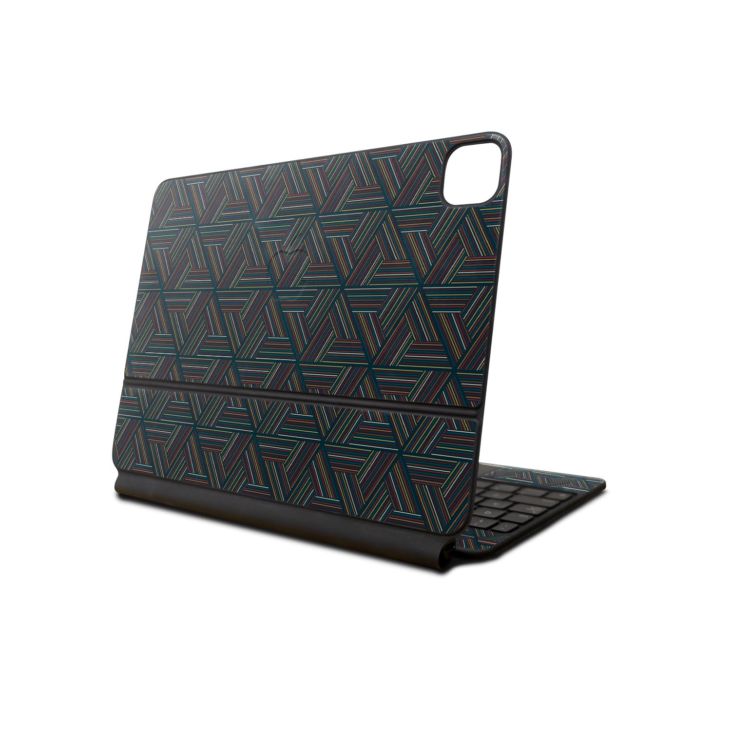 Skin Compatible with Apple Magic Keyboard for iPad Air 11-inch (M2) 2024 - Triangle Stripes - Premium 3M Vinyl Protective Wrap Decal Cover - Easy to Apply | Crafted in The USA by MightySkins