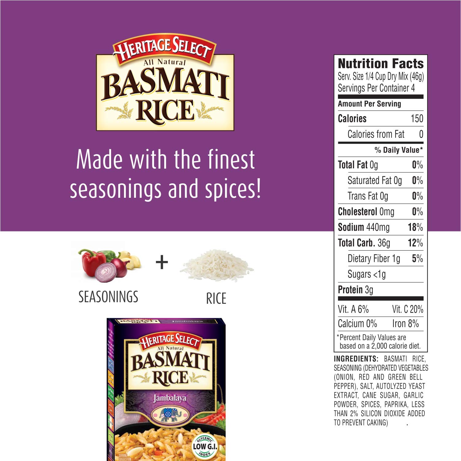 Heritage Select Premium Basmati Rice Jambalaya 6.5oz Box (6Pack