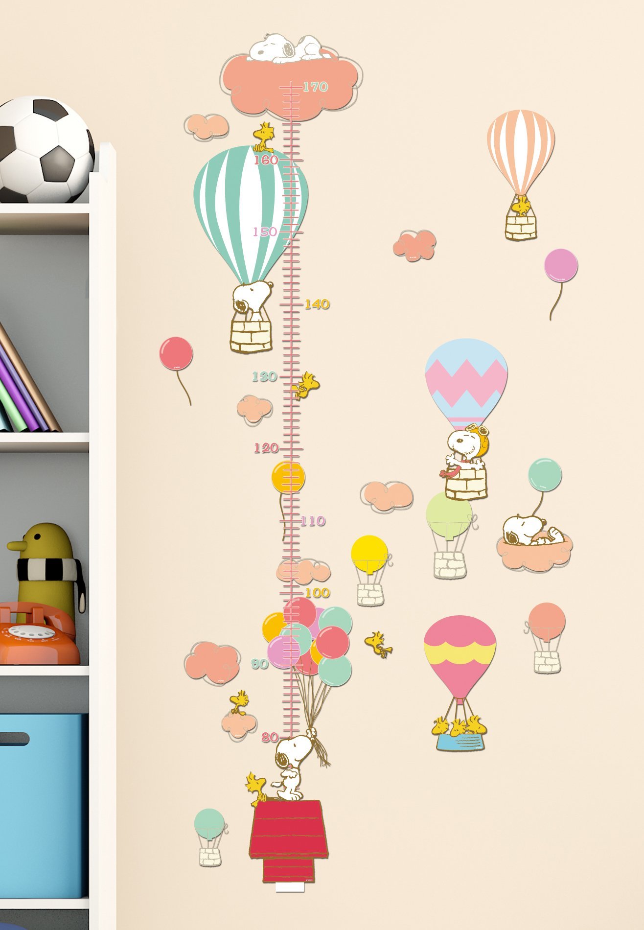 Amazon｜ウォールデコステッカー身長計170cmスヌーピーPWD7｜ウォール