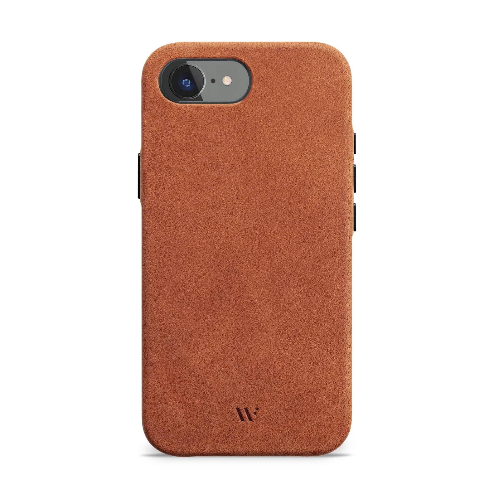 WIIUKA Custodia per iPhone 16e, in pelle tedesca, ultra sottile, di alta qualità, colore marrone cognac vintage