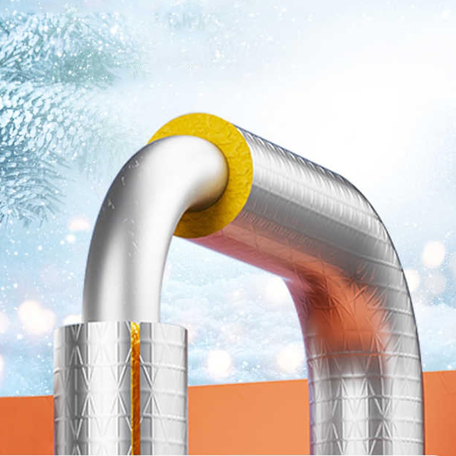 Steinwolle - Isolamento per tubi con guaina protettiva, tubo di isolamento termico HVAC, lunghezza 1 m, adatto per tubi di riscaldamento, varie dimensioni (27 mm, 30 mm)