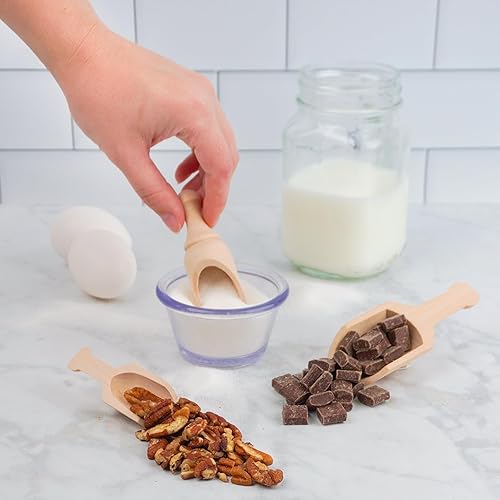 Miniatura 2 de Mini cucharas de madera de 3-34 pulgadas de largo, 50 mini cucharadas sin terminar para tarros, sales de baño, exfoliantes corporales, recipientes