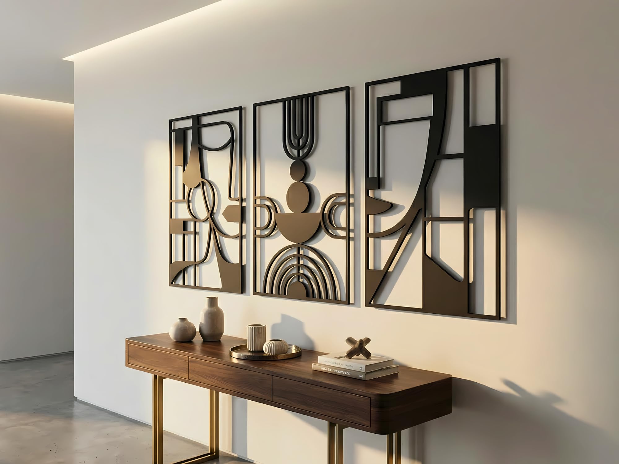 VAILLA - Juego de 4 flores decorativas de pared de madera, diseño floral, decoración 3D para dormitorio, sala de estar y cocina, Pablo Picasso