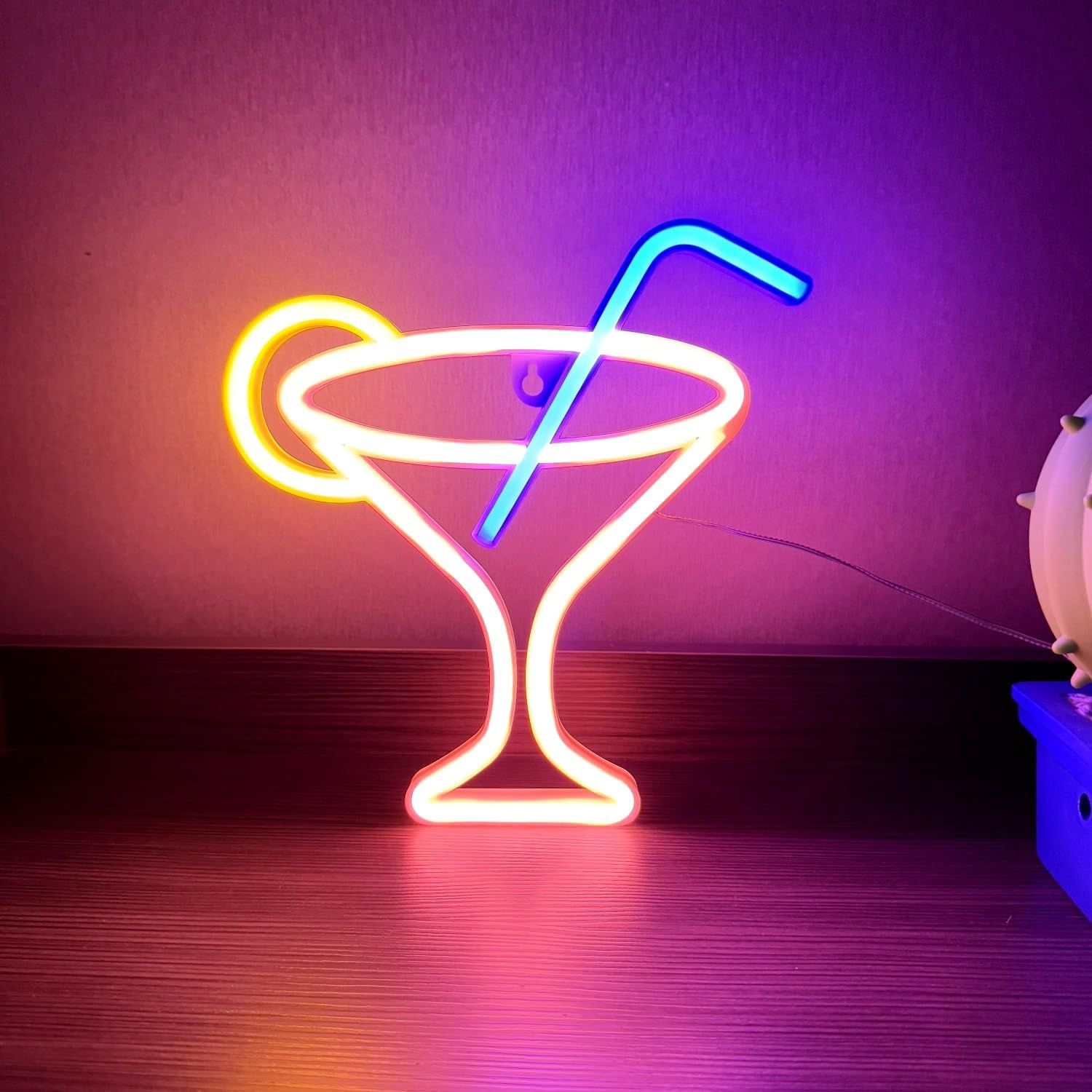 QUXVUIS Neon Light Sign Bar Sign Happy Hour Drinking Experience With Unique