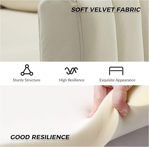 Miniatura 6 de HULALA HOME Silla de Club de Acento de Terciopelo, Sillón Moderno de Terciopelo Tapizado Silla de Sofá de Club de Acento con Patas de Metal Dorado