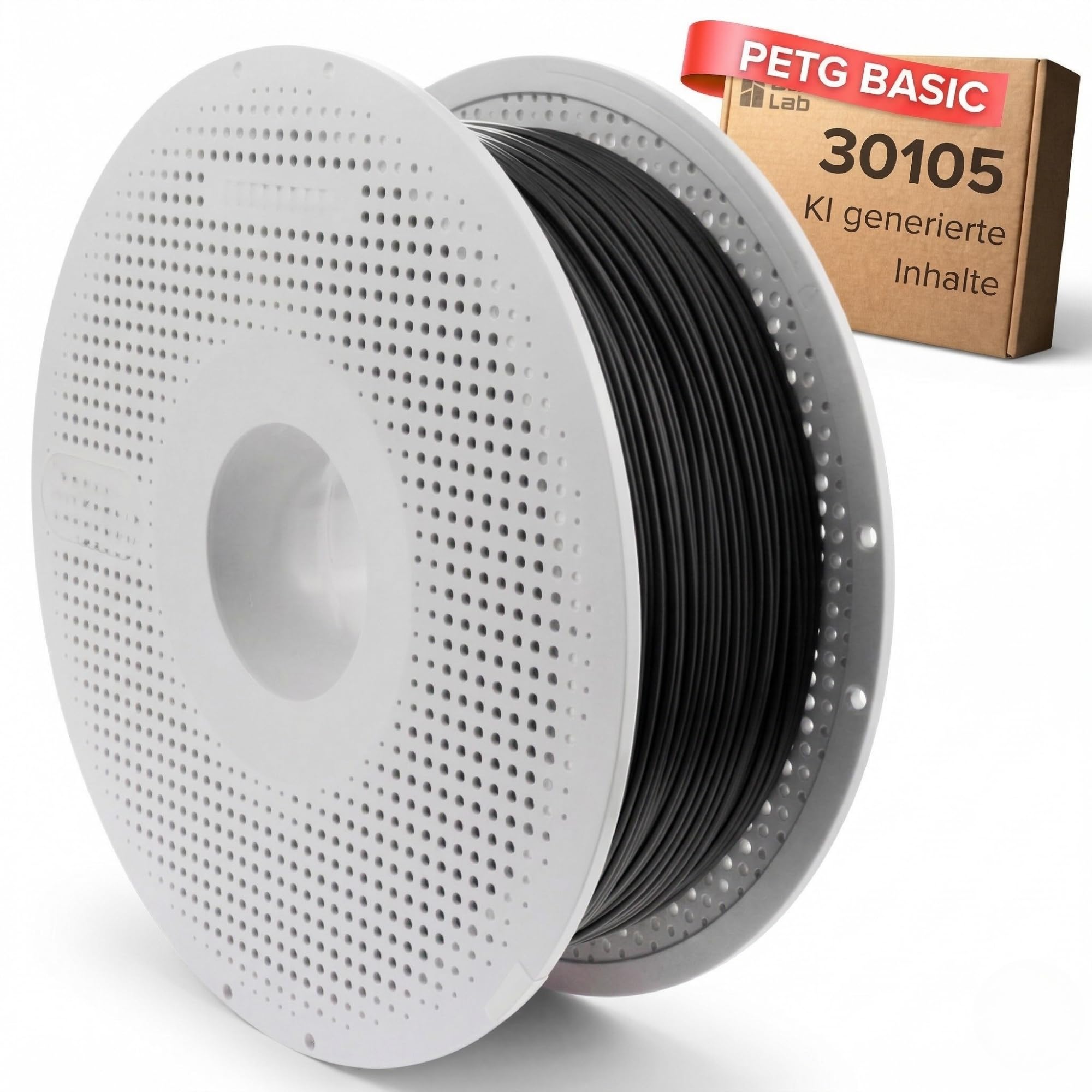 PET-G BASIC FILAMENT 1,75 mm pasuje do Bambu Lab – bardziej stabilny niż PETG-HF I szpula z chipem RFID do drukarek 3D AMS Bambulab akcesoria z rolką, kolor czarny 30105