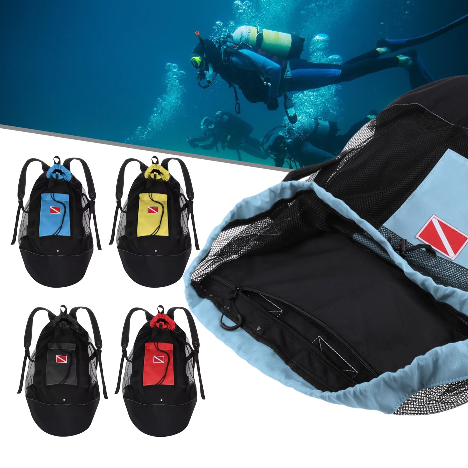 jiahesuw Diving Bag 80L Large Capacity Backpack Holds Drawstring Bag with Shoulder Strap Diving Bag