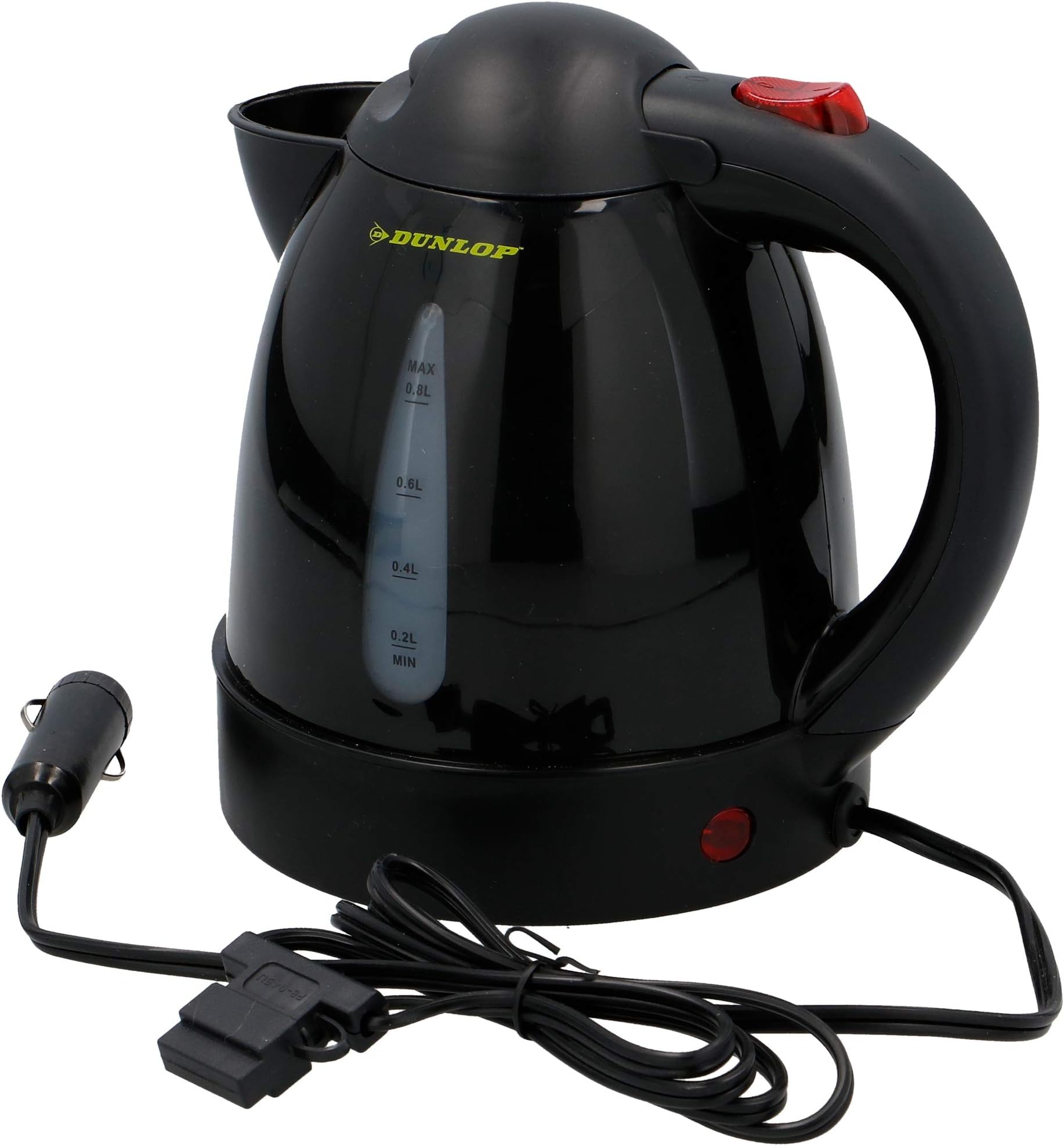 Dunlop 24v Car Kettle, Portable Travel Car Truck Kettle Water Heater Electric Water Kettle for Tea Coffee Making, Black