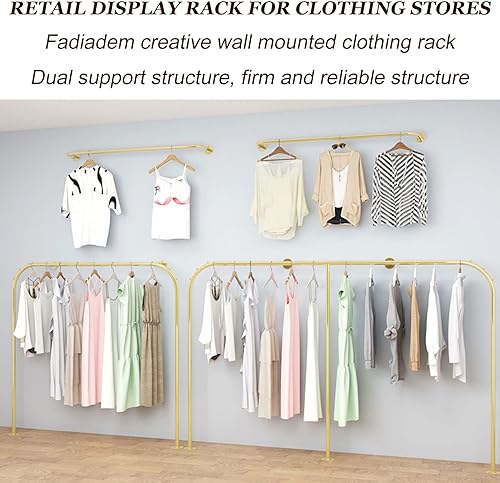Miniatura 3 de Estante de ropa creativa Estante de la tienda de ropa, Soporte de exhibición de ropa de metal comercial Carril de ropa, Barra de ropa al por menor