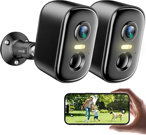 Cámaras de seguridad inalámbricas para exteriores, cámara alimentada por batería para seguridad del hogar con detección de movimiento AI, visión