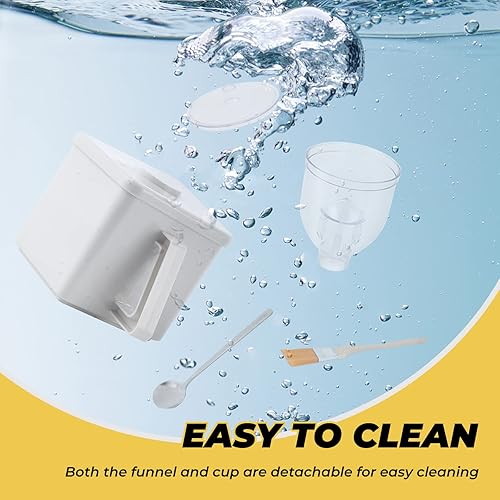 Miniatura 7 de Molinillo de café de Burr eléctrico, para uso comercial y doméstico, silencioso, pequeño, con tolva ajustable, con cepillo, cuchara, color blanco