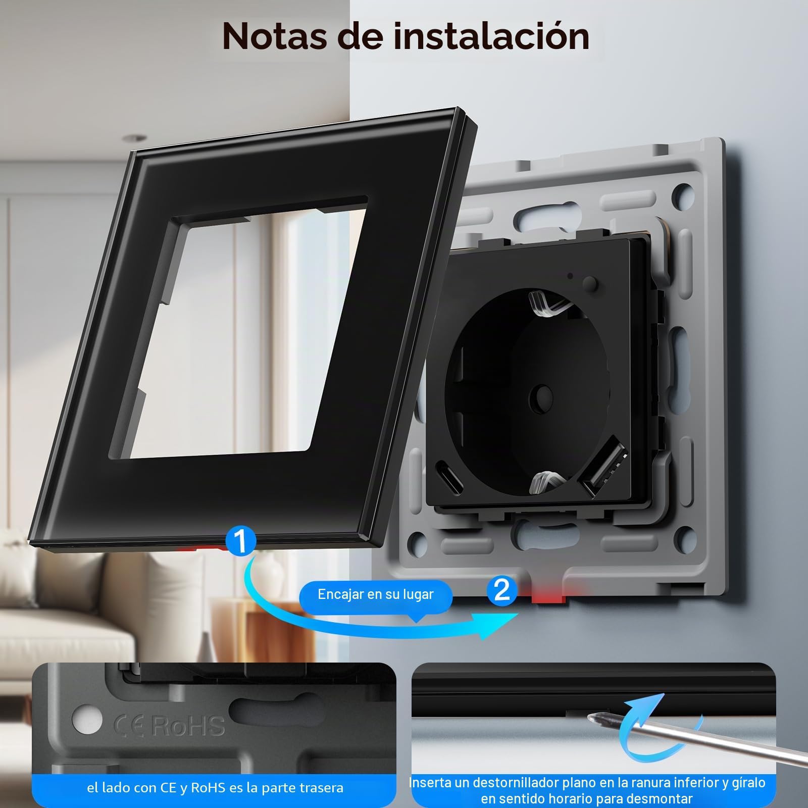 BSEED Enchufe ZigBee con Cargador Rápido USB C 20W con Medición de Corriente,Schuko WLAN Empotrada para Alexa/Google Home, Enchufe Inteligente 16A,1 Gang Negro(Requisito del Gateway Hub)