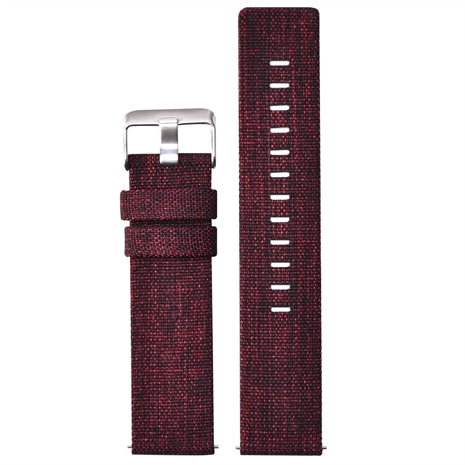 Nylon-Uhrenarmband, Schnellverschluss-Armband, 18 mm, 20 mm, 22 mm, 24 mm, atmungsaktives gewebtes Nylon-Uhrenarmband, leichtes Canvas-Uhrenarmband / 24 mm/Grün-S