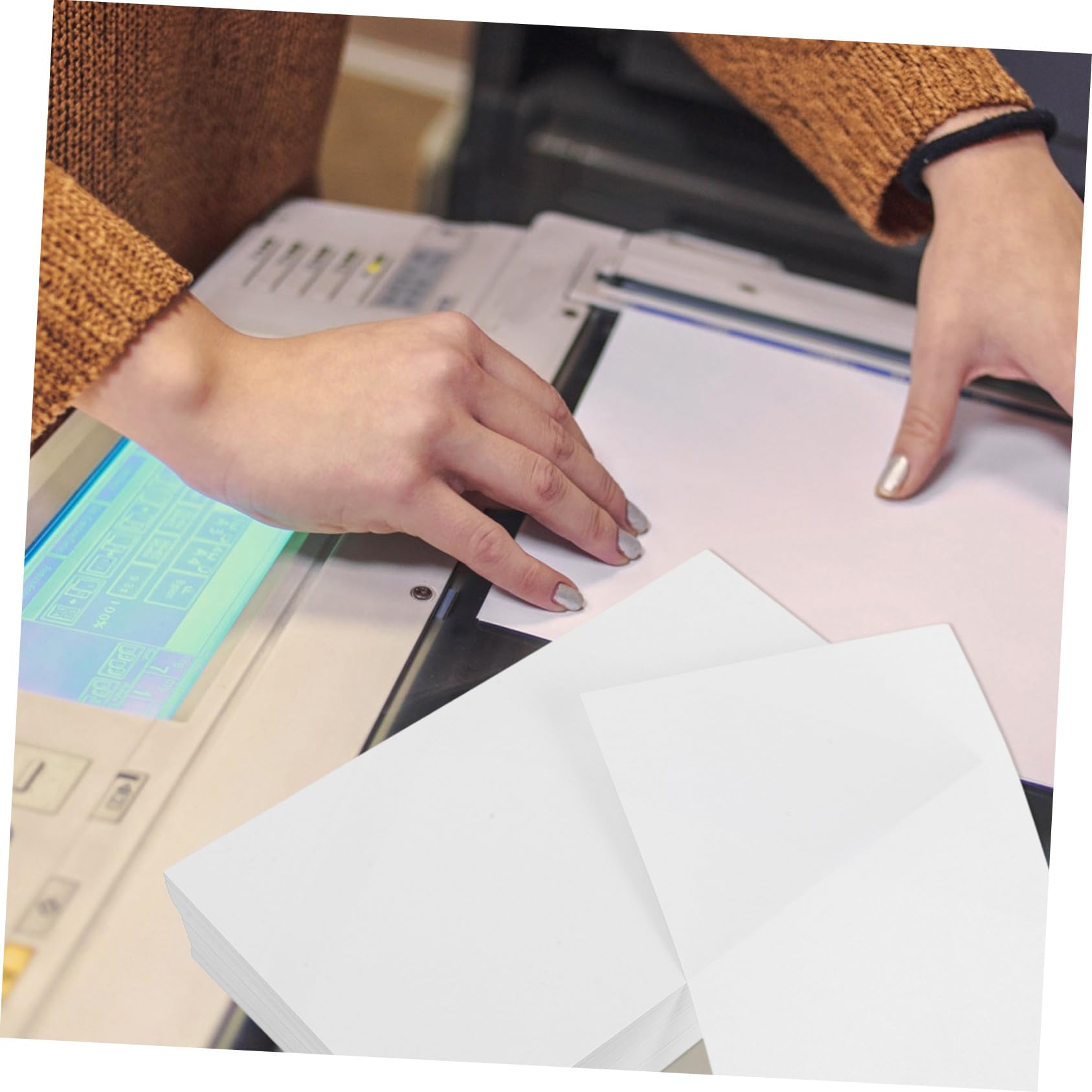 OSALADI 500 Fogli di Carta Bianca Multifunzione per Stampante, Carta Spessa, per Stampa, Bricolage e Scrapbooking