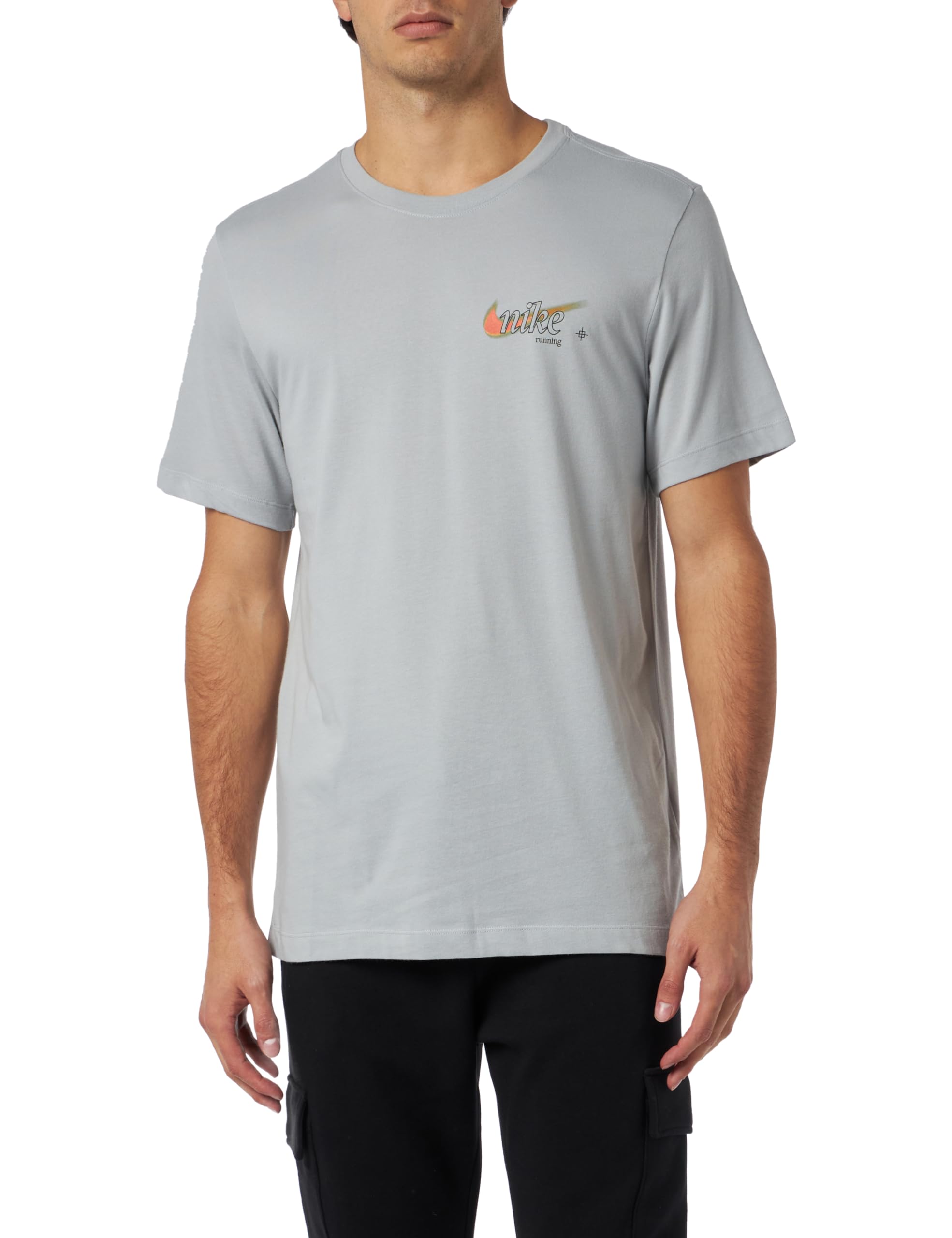 NIKE FJ2360-077 M NK DF TEE WC T-Shirt Men's LT Smoke Grey Size XL