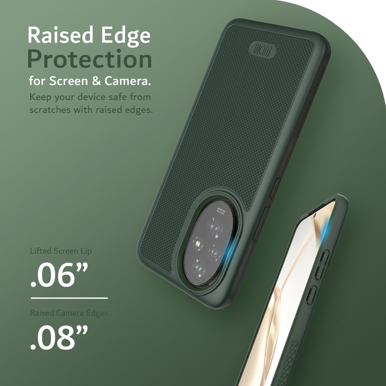 TUDIA DualShield Grip Compatible with Honor 200 Case 5G, [MergeGrip] Military Grade Dual Layer Shockproof Slim Tough Heavy Duty Protective Phone Case Cover (Pine Green)