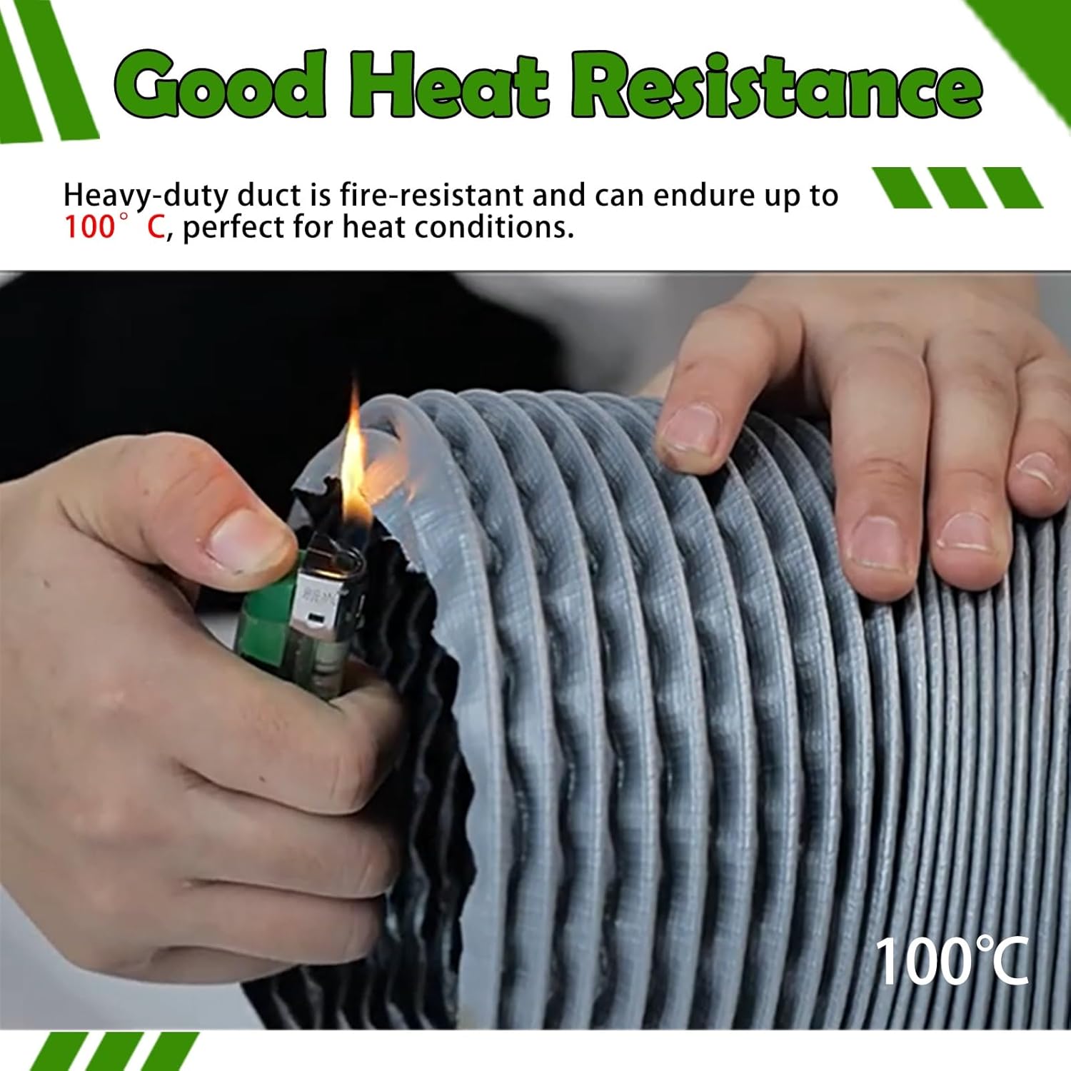 Exhaust Telescopic Hose,Inch Flexible Ducting Hose - Versatile Ventilation Duct for Exhaust, Dryer, HVAC Systems, Airflow Solutions (2" to 20", ID 125mm) - Durable, Easy Install, High Effici