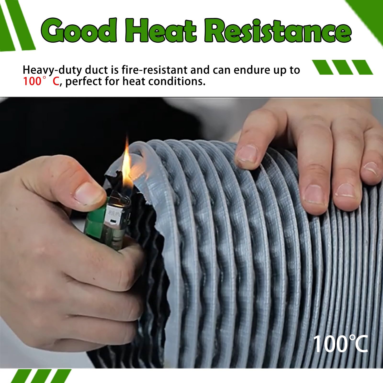 IBOWZ Tubo Flessibile di Scarico per Ventilazione in Nylon Tubo Flessibile Flessibile per condotti dell'Aria robusti per cappe di Saldatura e aspirazione di fumi da altoforno