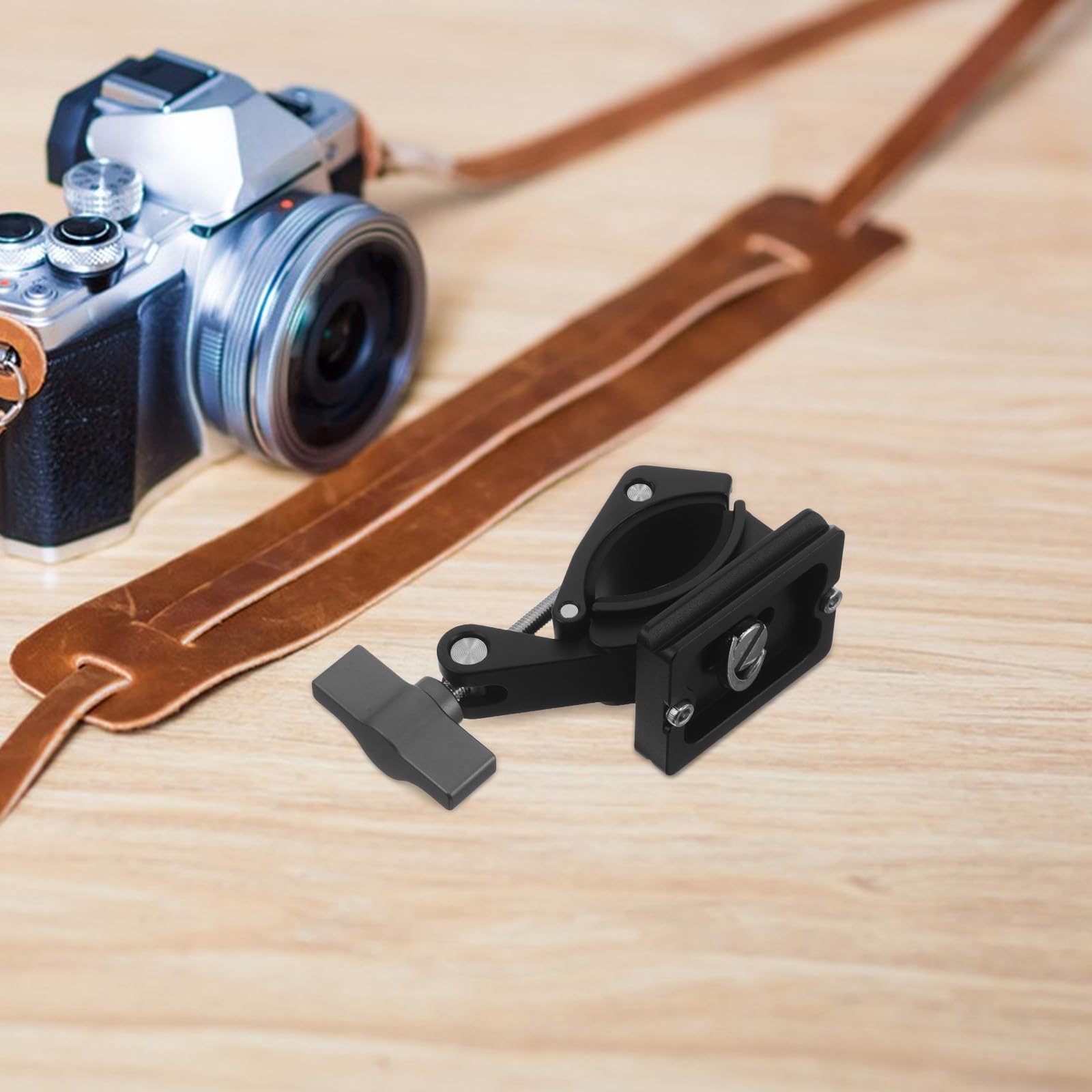 Gatuida Morsetto a C per fotografia - Supporto per morsetto per fotocamera per studio fotografico, videocamere, supporti per luci, aste da scrivania, ganci, ripiani, barre trasversali, nero