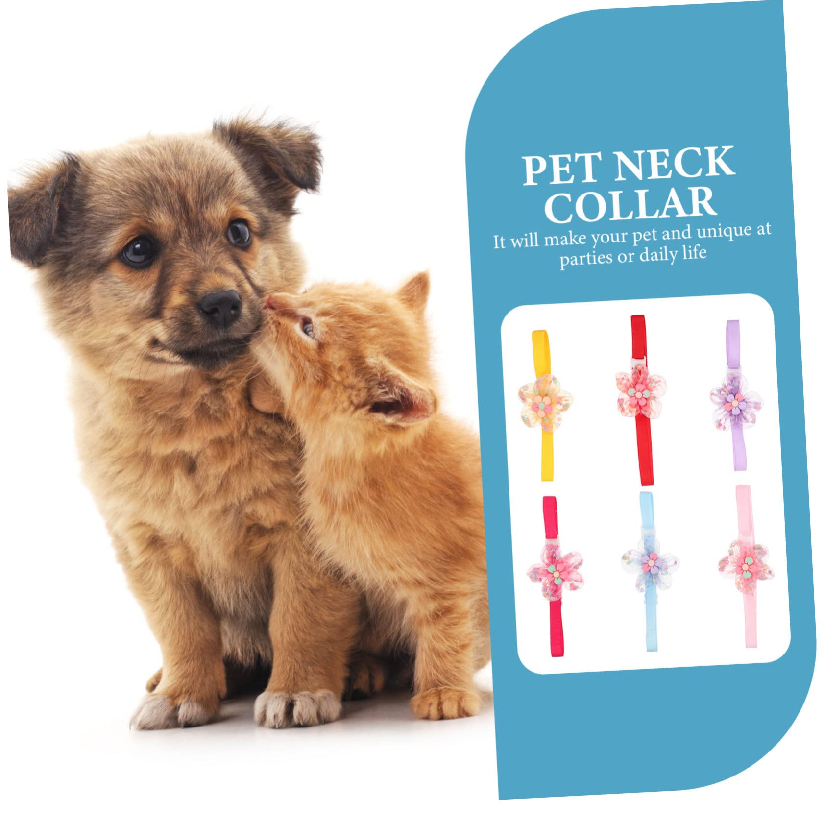 Happyyami 30pièces Collier pour Petits Chiens Et Chats avec Fleurs Confortable Et Décoratif De Accessoire Mignon pour Fêtes Et Occasions Spéciales
