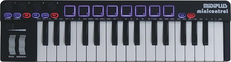controlador MIDI teclado USB midiplus minicontrol